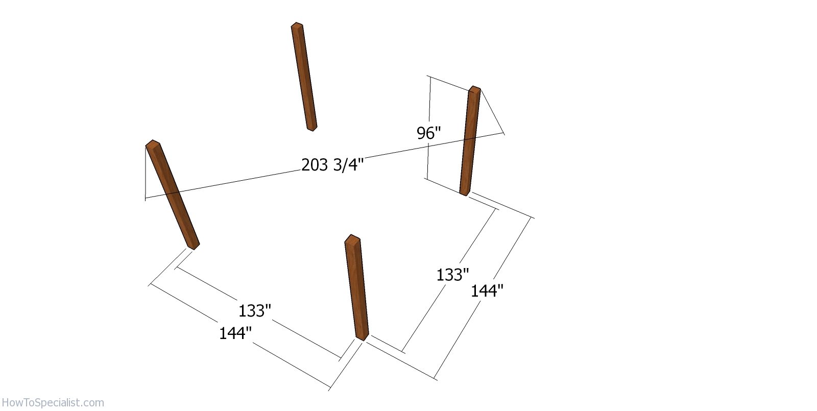 Laying out the 12x12 pavilion