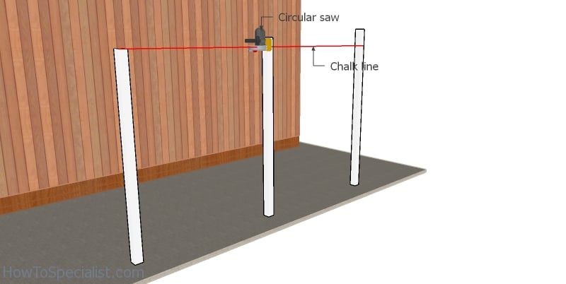 Leveling the top of the posts