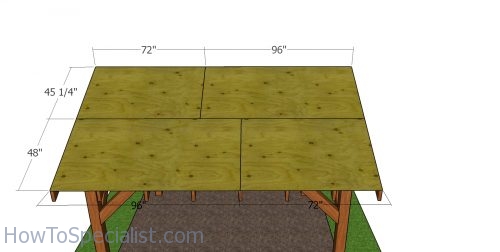 Roof sheets - 12x12 square pavilion