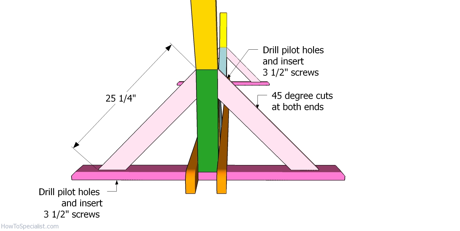 Side braces - hammock stand