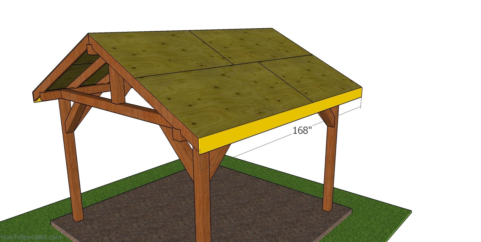 Side roof trims - 12x12 pavilion