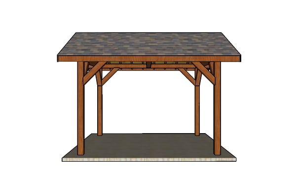 10x12 Pavilion Plans - side view