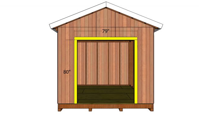 10x14 Shed Plans - double doors jambs