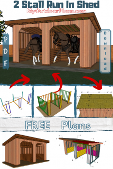 2 Stall Run In Shed – Free DIY Plans | HowToSpecialist - How to Build ...