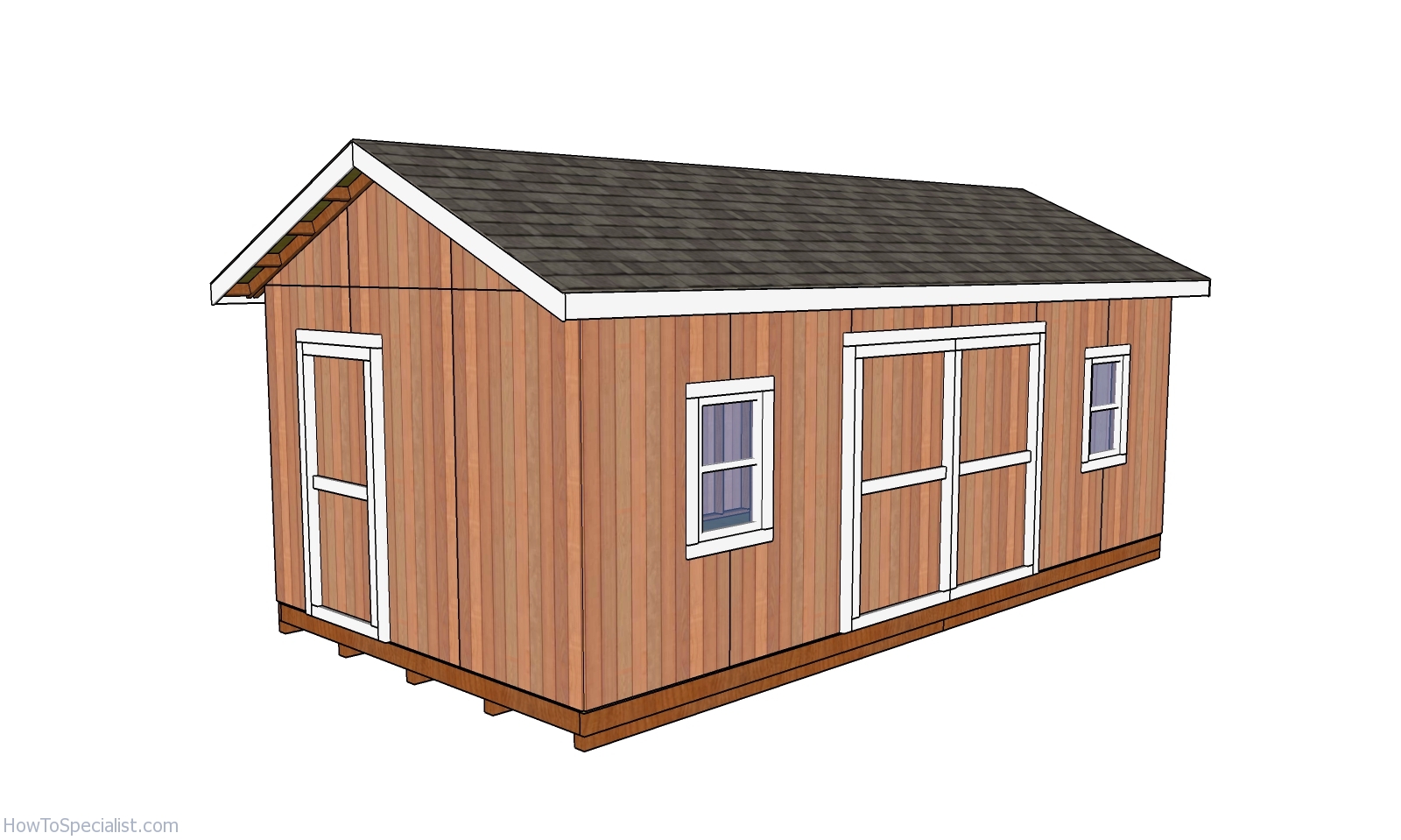 12×24 Shed Plans HowToSpecialist How to Build, Step by Step DIY Plans