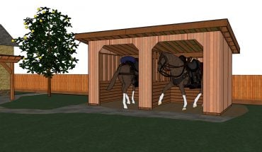2 Stall Run in Shed Plans