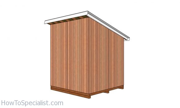 8x8 Shed Plans - back view