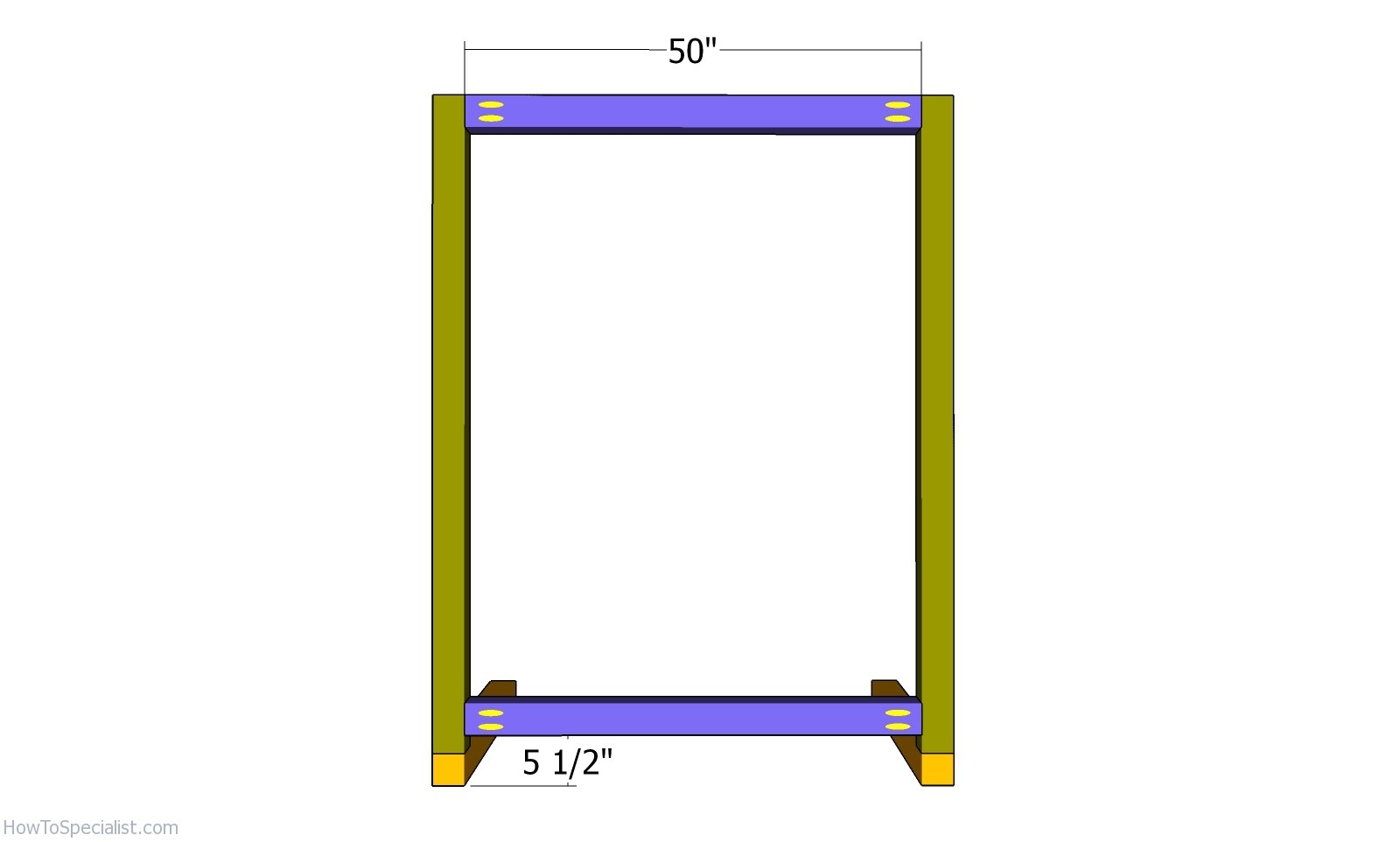 Assembling the frame of the kayak stand