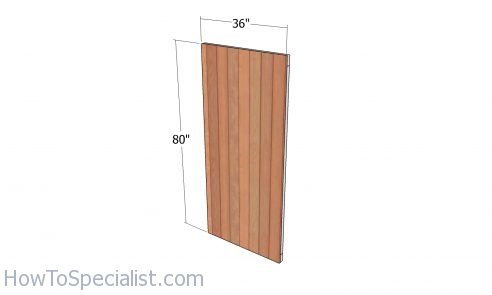 Attaching the panel to the door