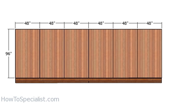 Back wall panels - 12x24 shed