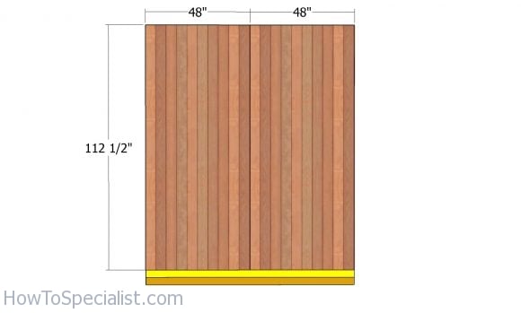 Back wall panels - 8x8 shed