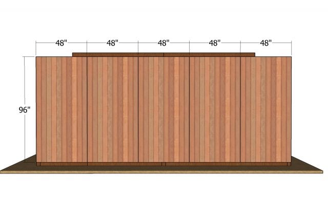 Back wall siding sheets - run in shed