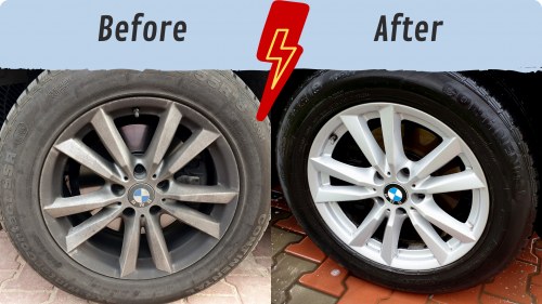 Before and After Car rims