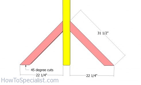 Braces for the base of the swing stand