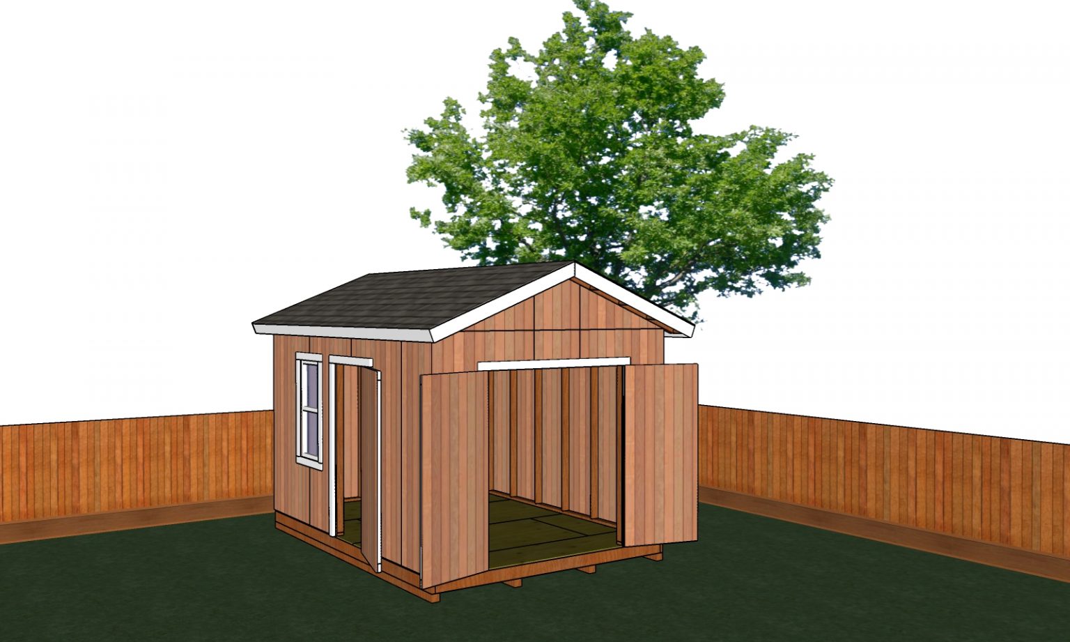 10x14 Gable Shed - Free DIY Plans | HowToSpecialist - How to Build ...