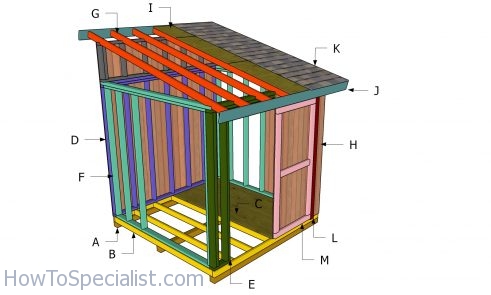 8x8 Lean to Shed - Free DIY Plans | HowToSpecialist - How to Build ...