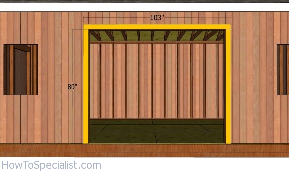 Double door jambs - 12x24 gable shed