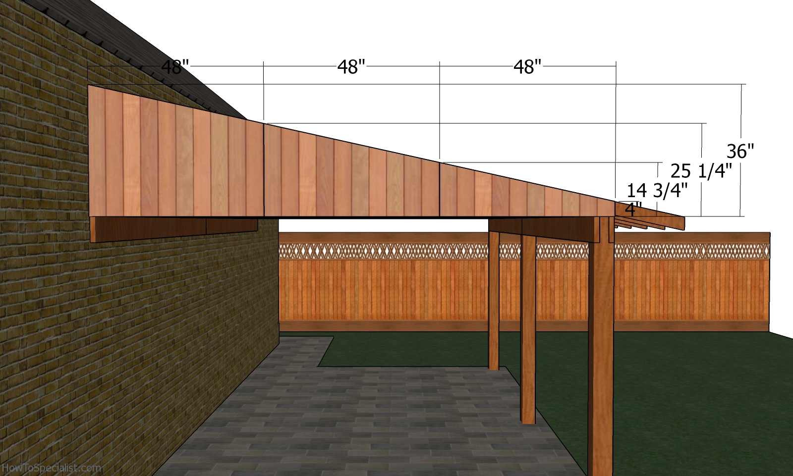 End panels - attached carport