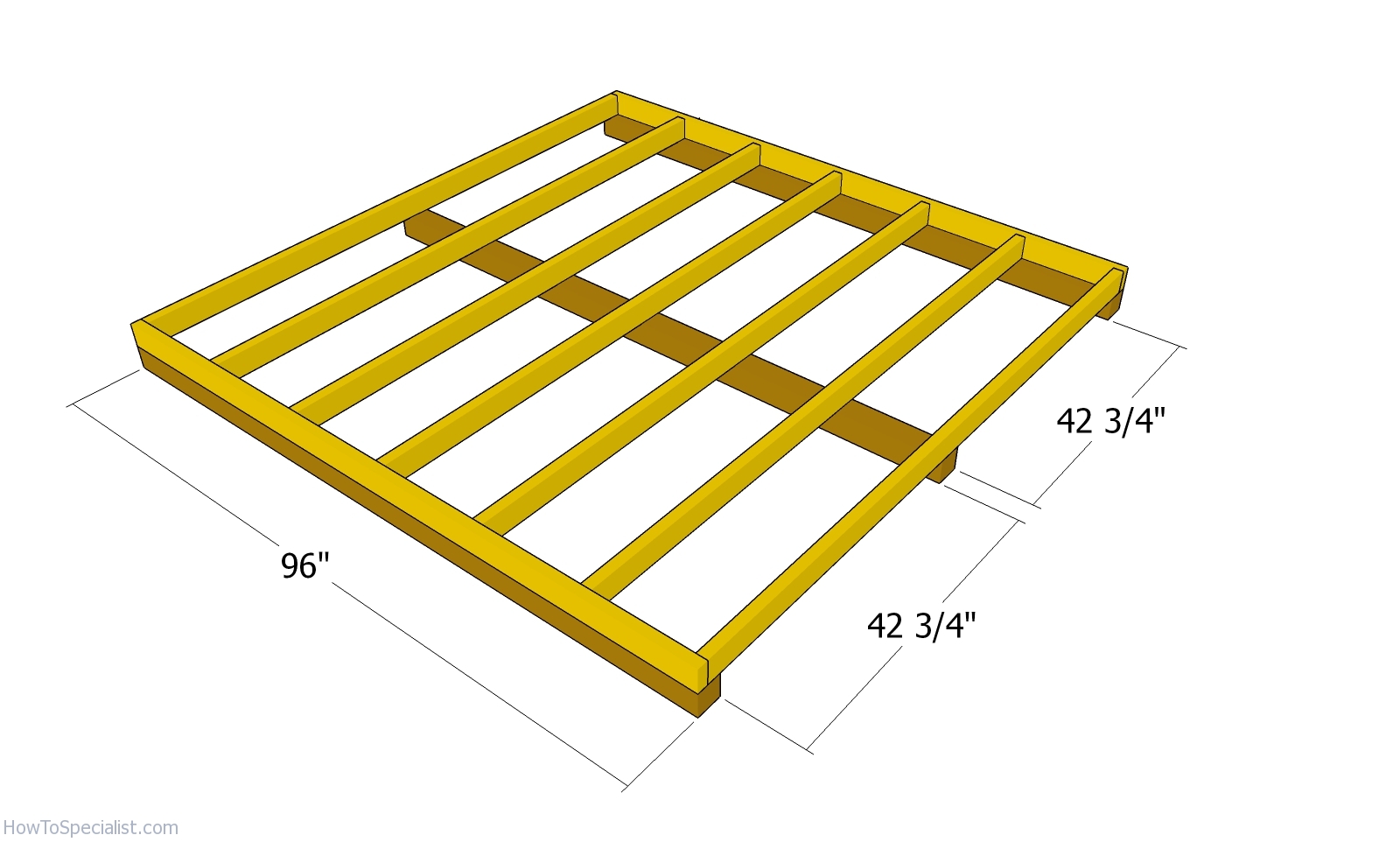 8x8 Lean to Shed - Free DIY Plans | HowToSpecialist - How to Build ...