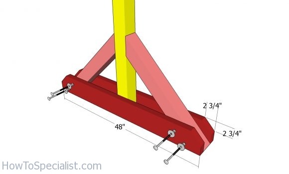 Porch Swing Frame with Roof - Free DIY Plans | HowToSpecialist - How to