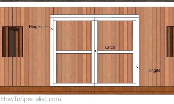 Fitting the double doors