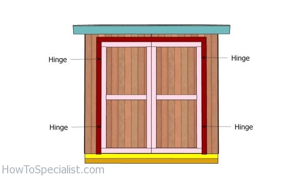 Fitting the double doors