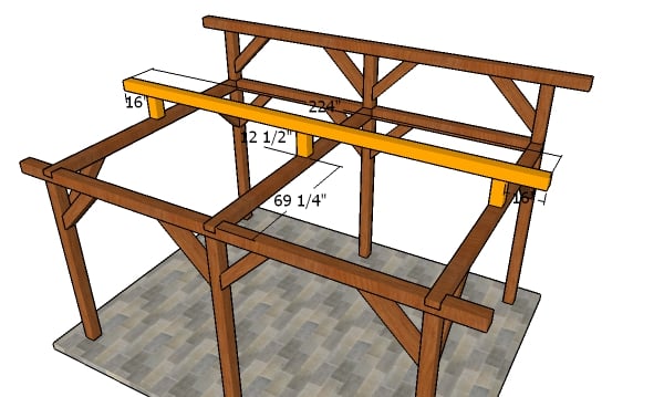 Fitting the middle ridge beam