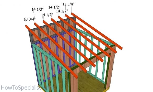 8x8 Lean to Shed Roof Plans | HowToSpecialist - How to Build, Step by ...