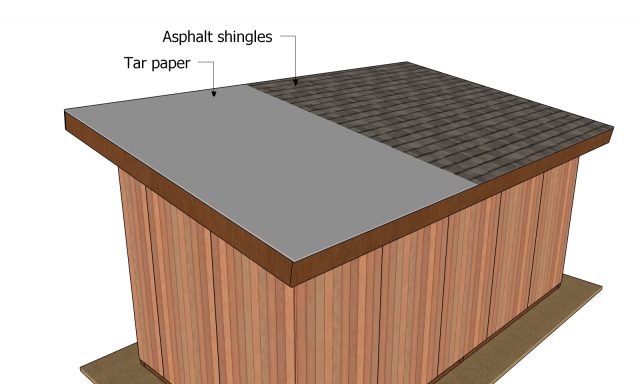 Fitting the roofing - double run in shed