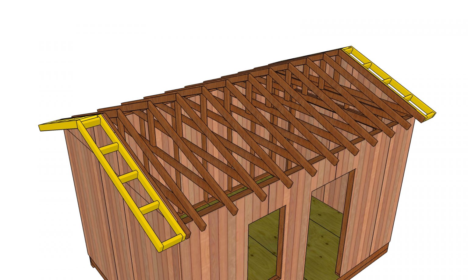 10x14 Gable Shed Roof Plans | HowToSpecialist - How To Build, Step By ...