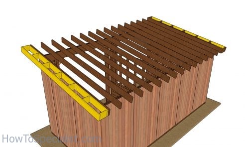 Fitting the side overhangs - run in shed