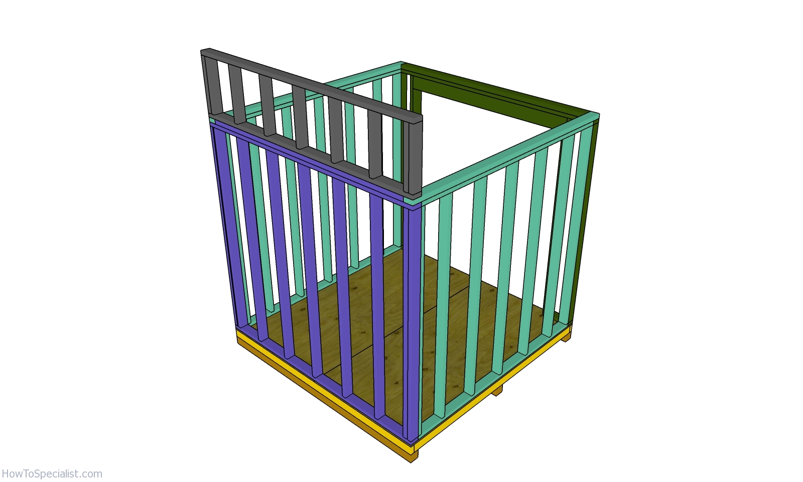 Fitting the top back wall frame