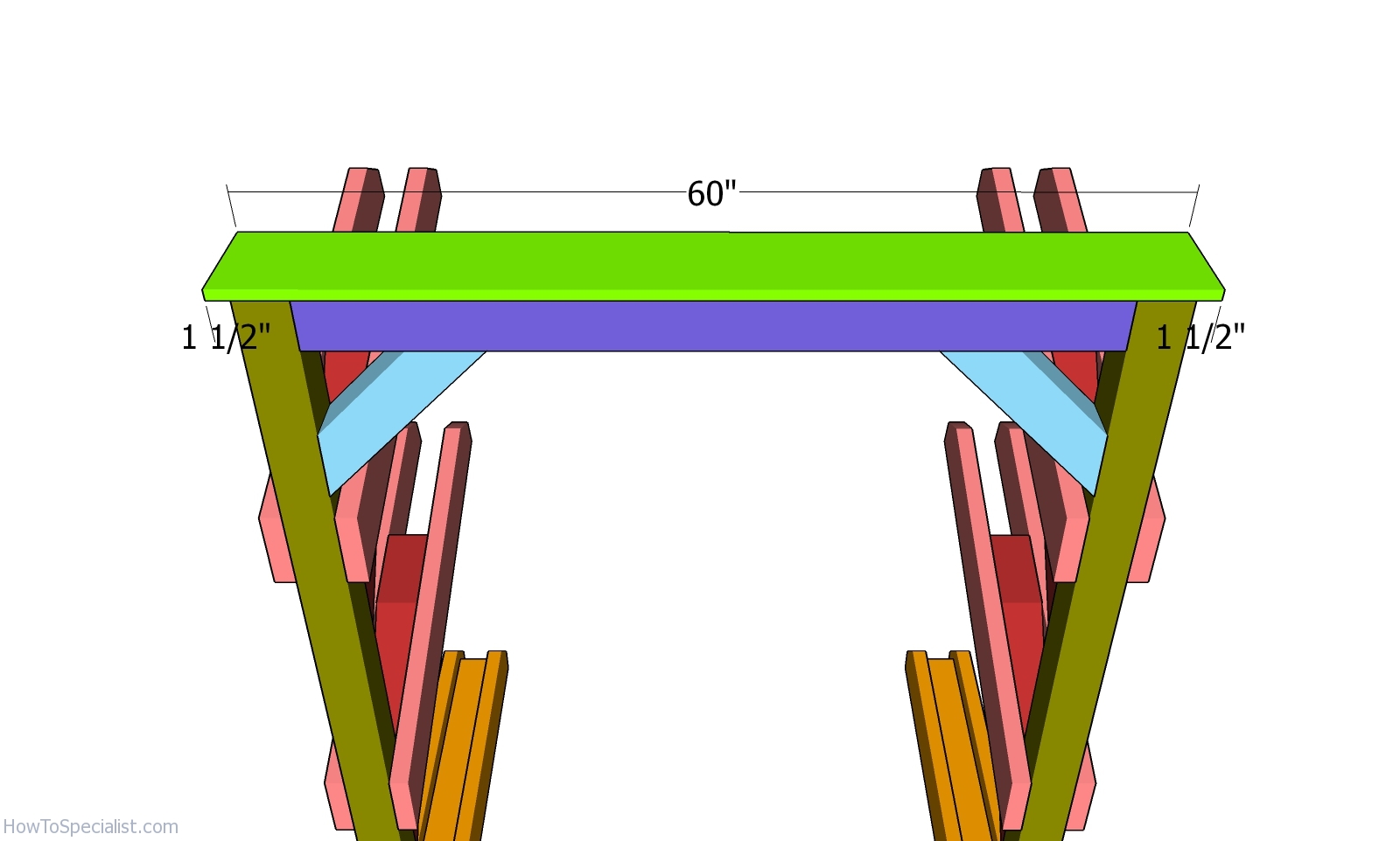 Fitting the top slat