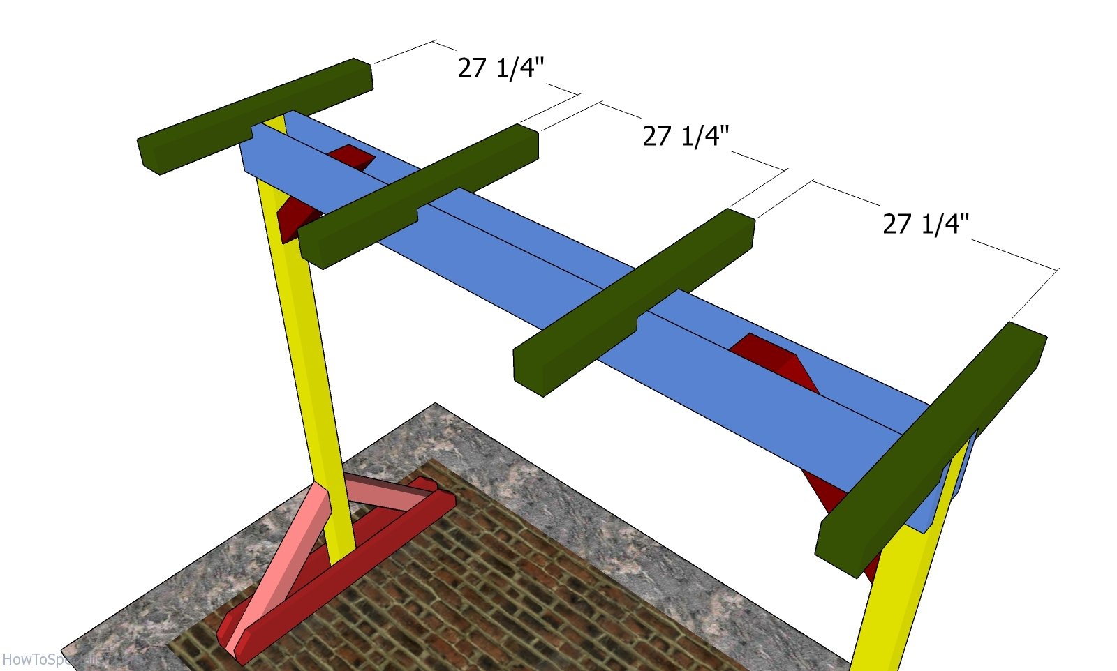 Fitting the top supports