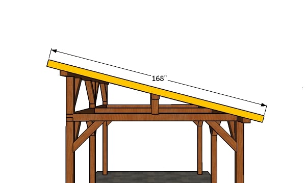 Front and back roof trims - 12x16 pavilion