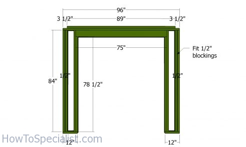 Front wall frame - 8x8 lean to shed