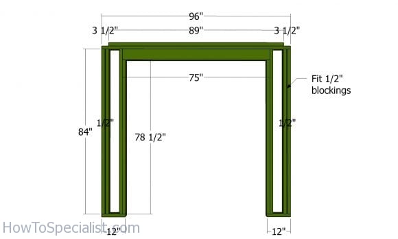Front wall frame - 8x8 lean to shed