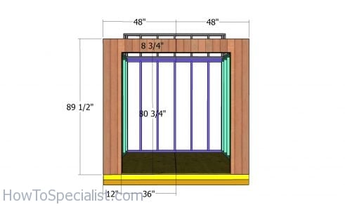 Front wall panels - 8x8 shed