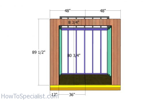 Front wall panels - 8x8 shed