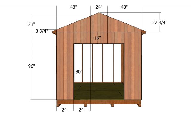 Front wall panels - garden shed