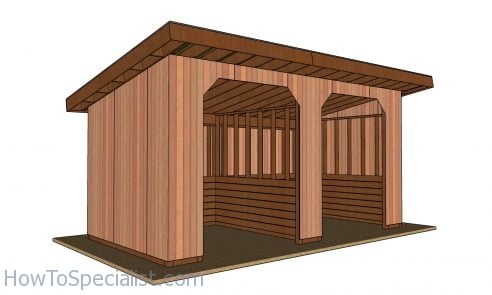 How to build a 2 stall run in shed