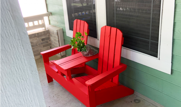 Diy double adirondack chair with online table