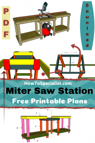 Miter Saw Station Plans | HowToSpecialist - How To Build, Step By Step ...