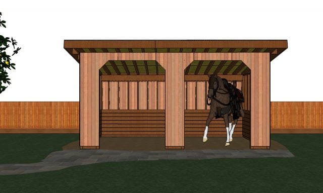 How to build a run in shed for 2 horses