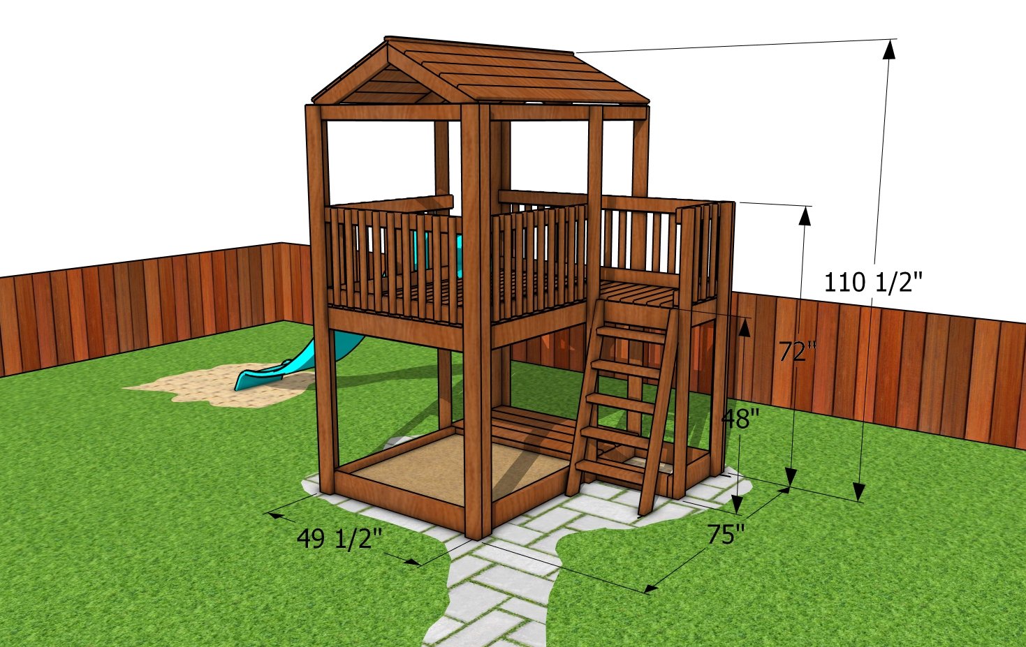 Outdoor Fort Plans - dimensions