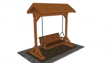 Porch Swing Stand with Roof - Free DIY Plans