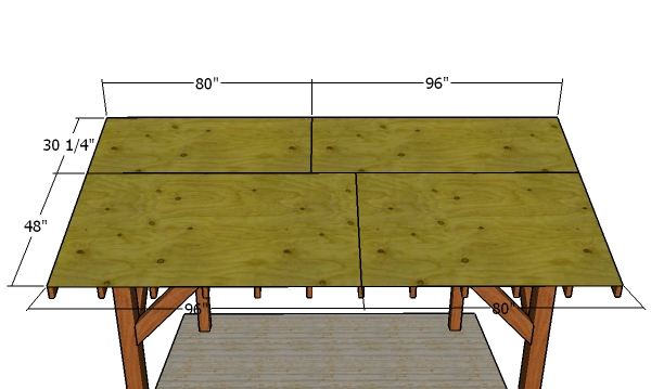 Roof sheets - 10x12 pavilion