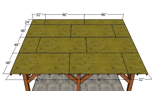 Roof sheets - 12x16 lean to pavilion