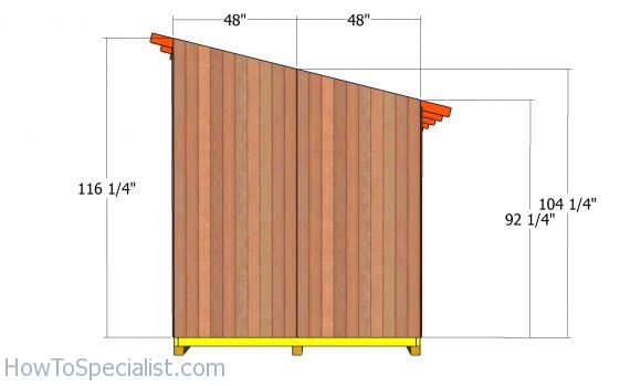 Side wall panels - 8x8 shed