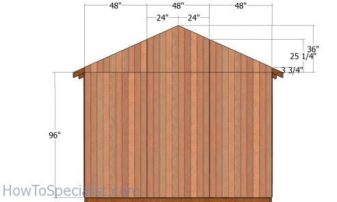 Side wall panels - large storage shed